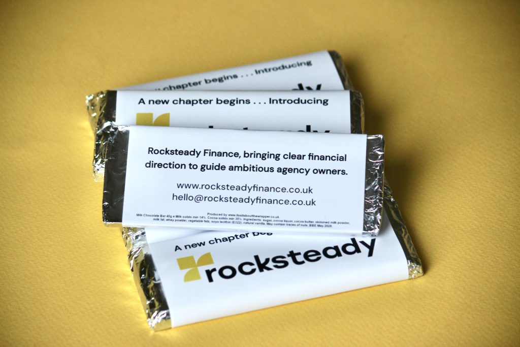 Logo on chocolate wrapper