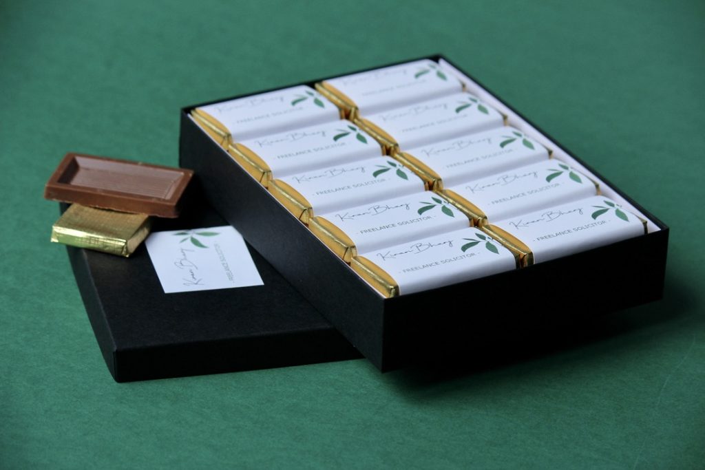 Gift box of 40 branded chocolates